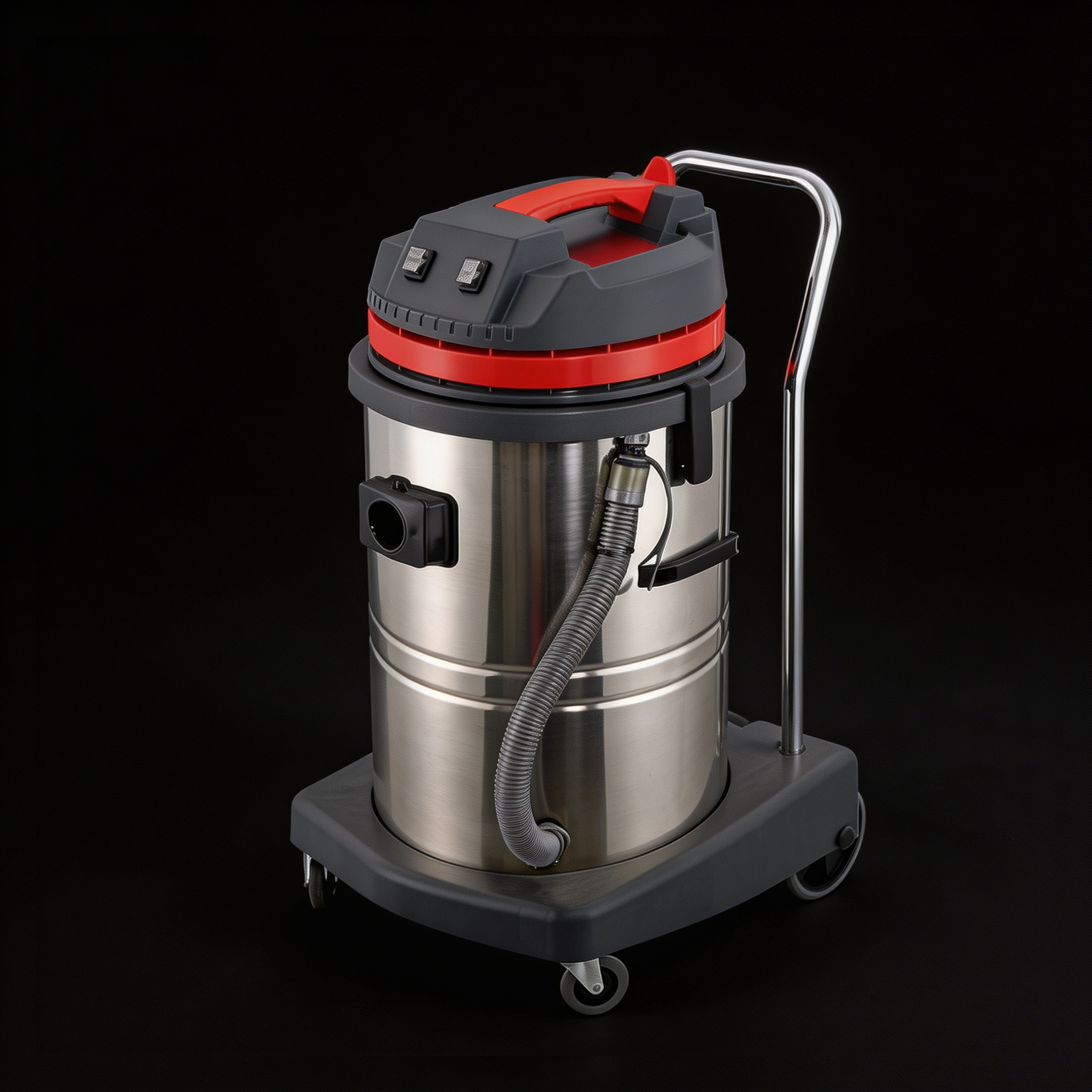 Front-side view of Orbit 60 Industrial Vacuum Cleaner with powerful suction