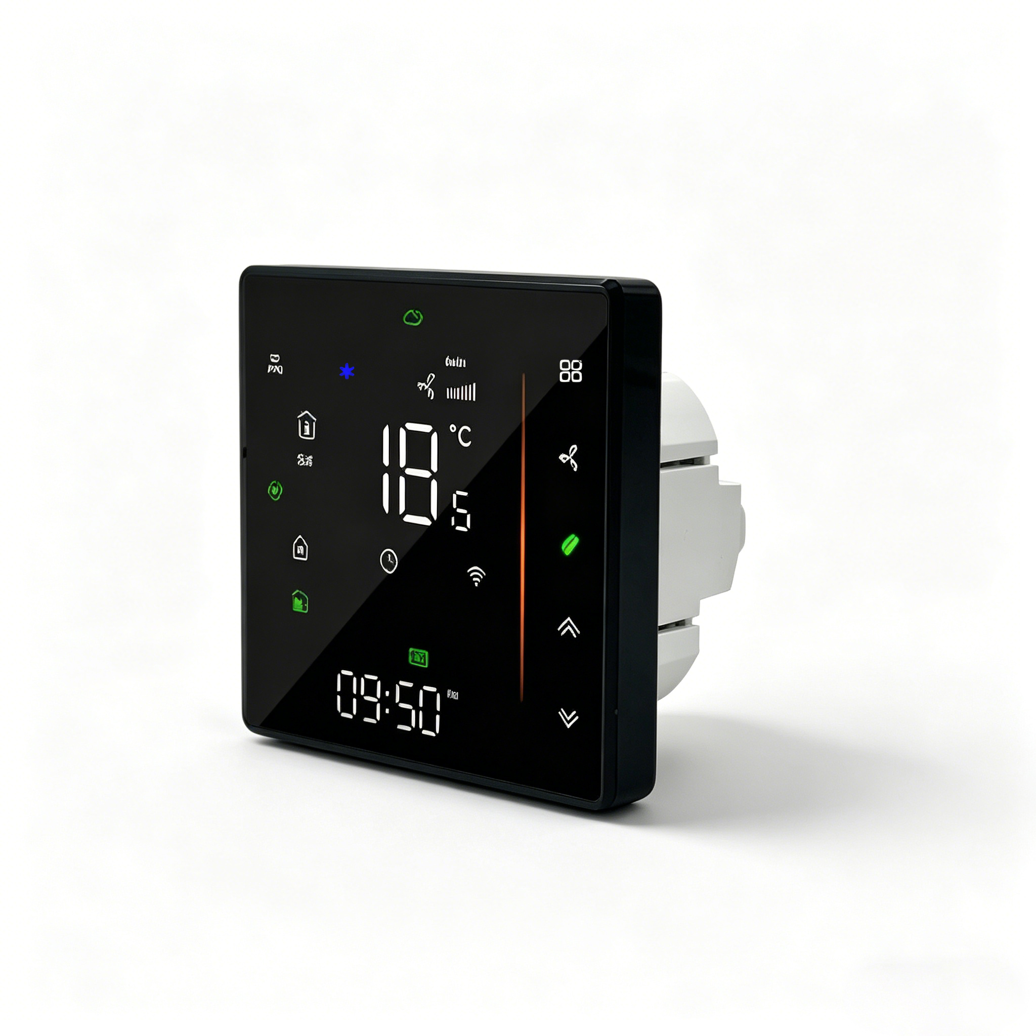 Smart Thermostat - Black, Perspective View