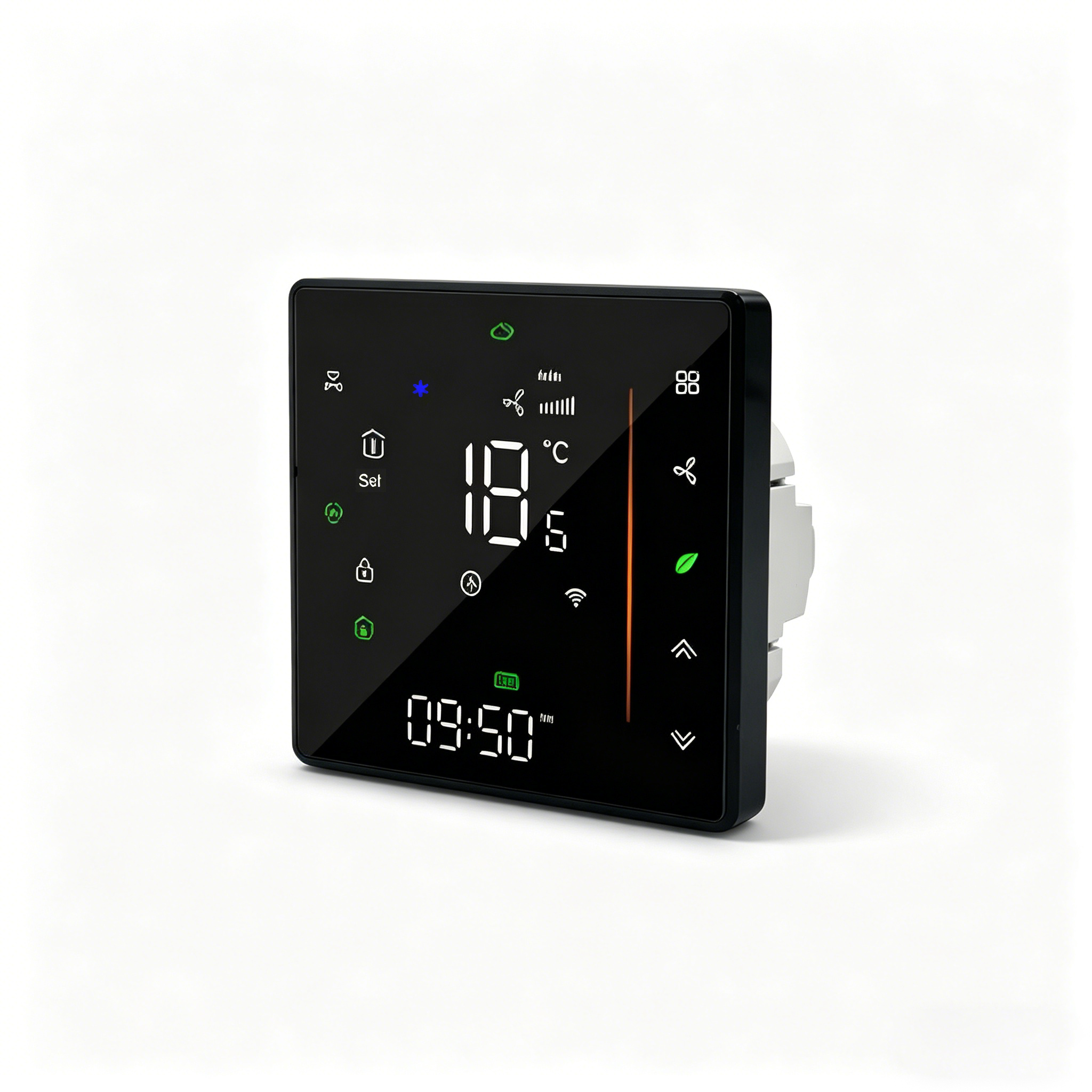 Smart Thermostat - Black, Perspective View
