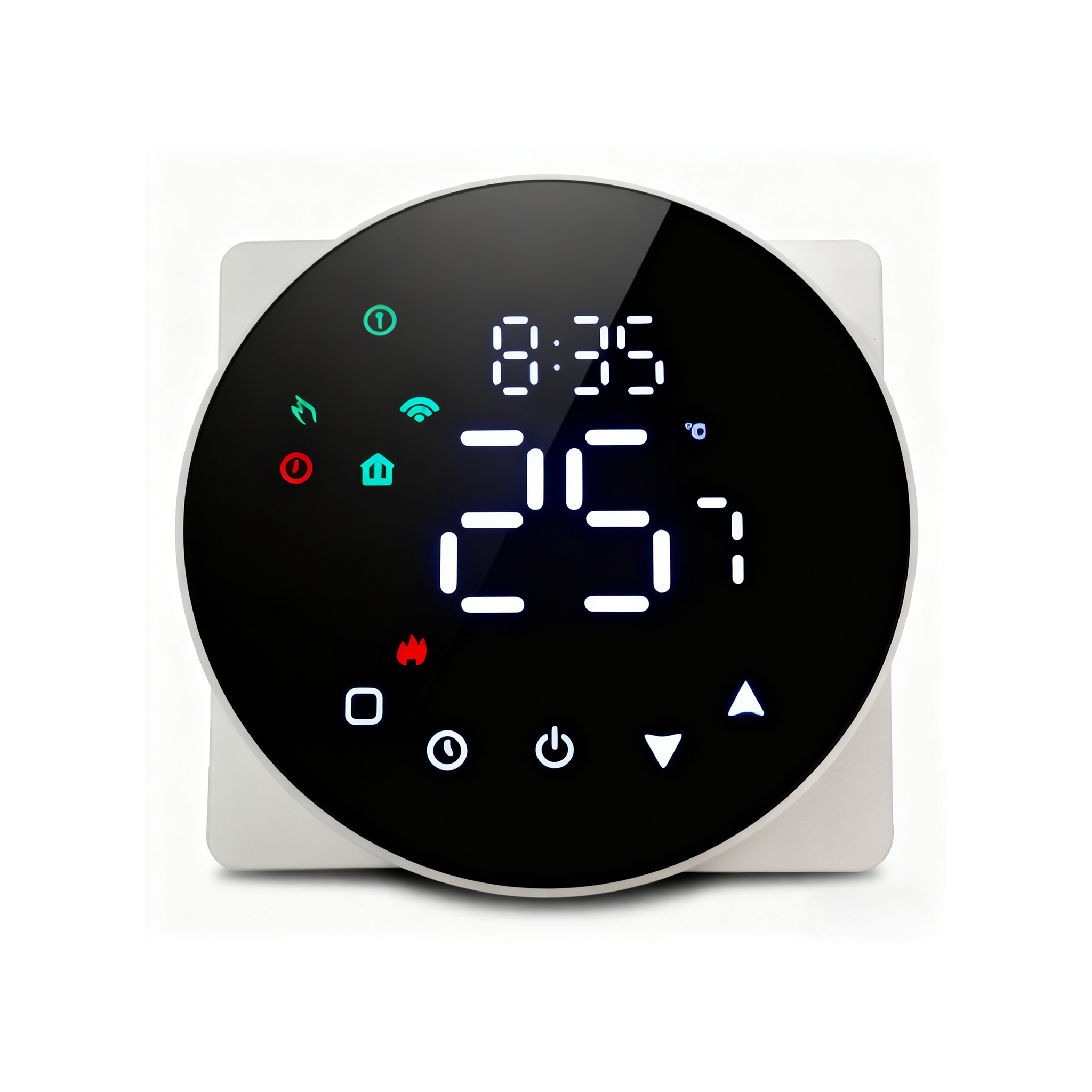 TP908 smart WiFi thermostat for electric floor heating front view