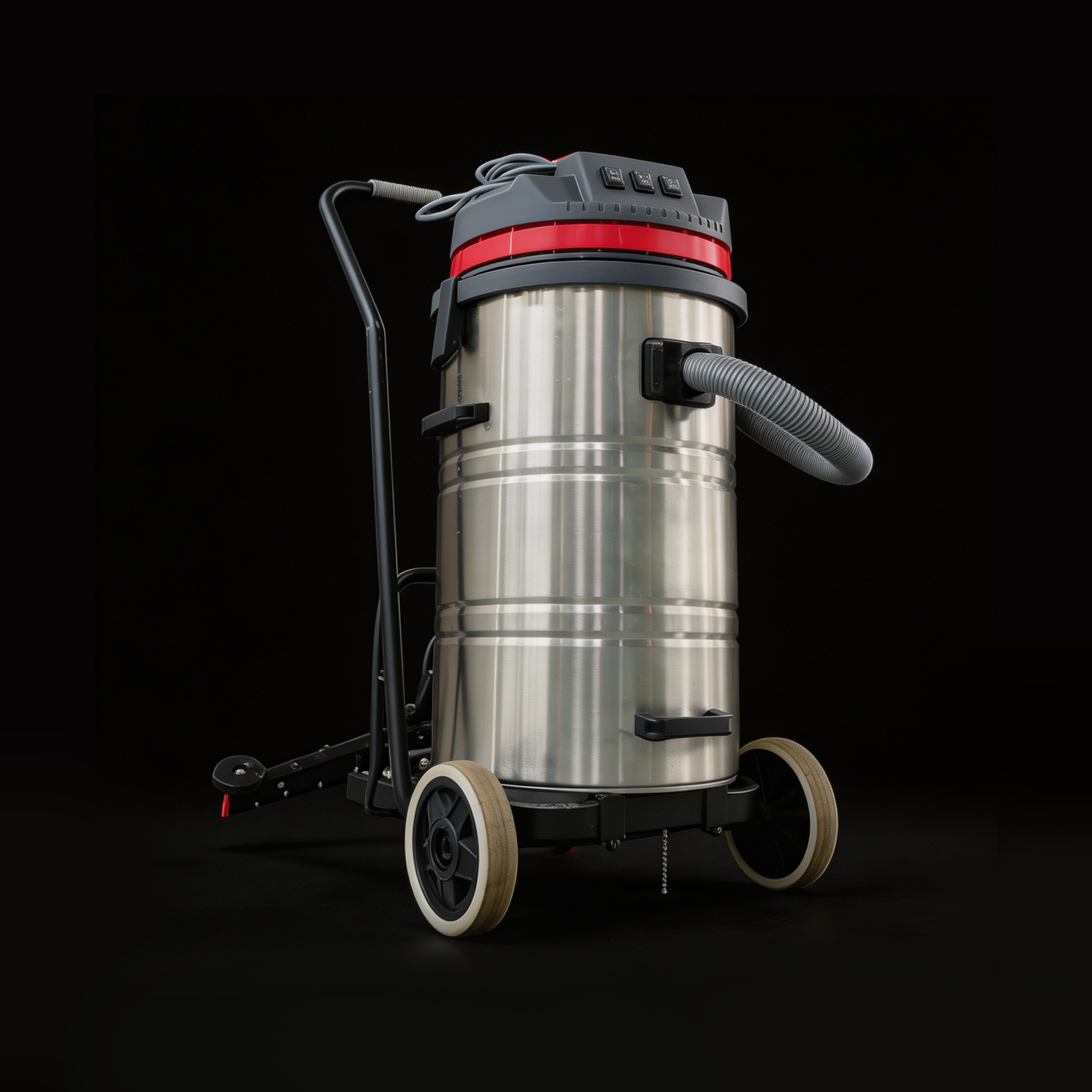 Heavy Duty Vacuum with Squeegee rear view showing the integrated floor water extraction assembly