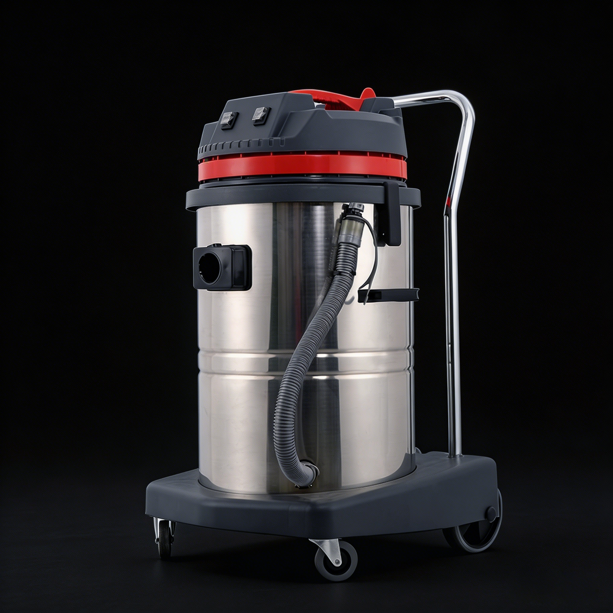 Orbit 60 Commercial Cleaning Equipment rear view with push handle