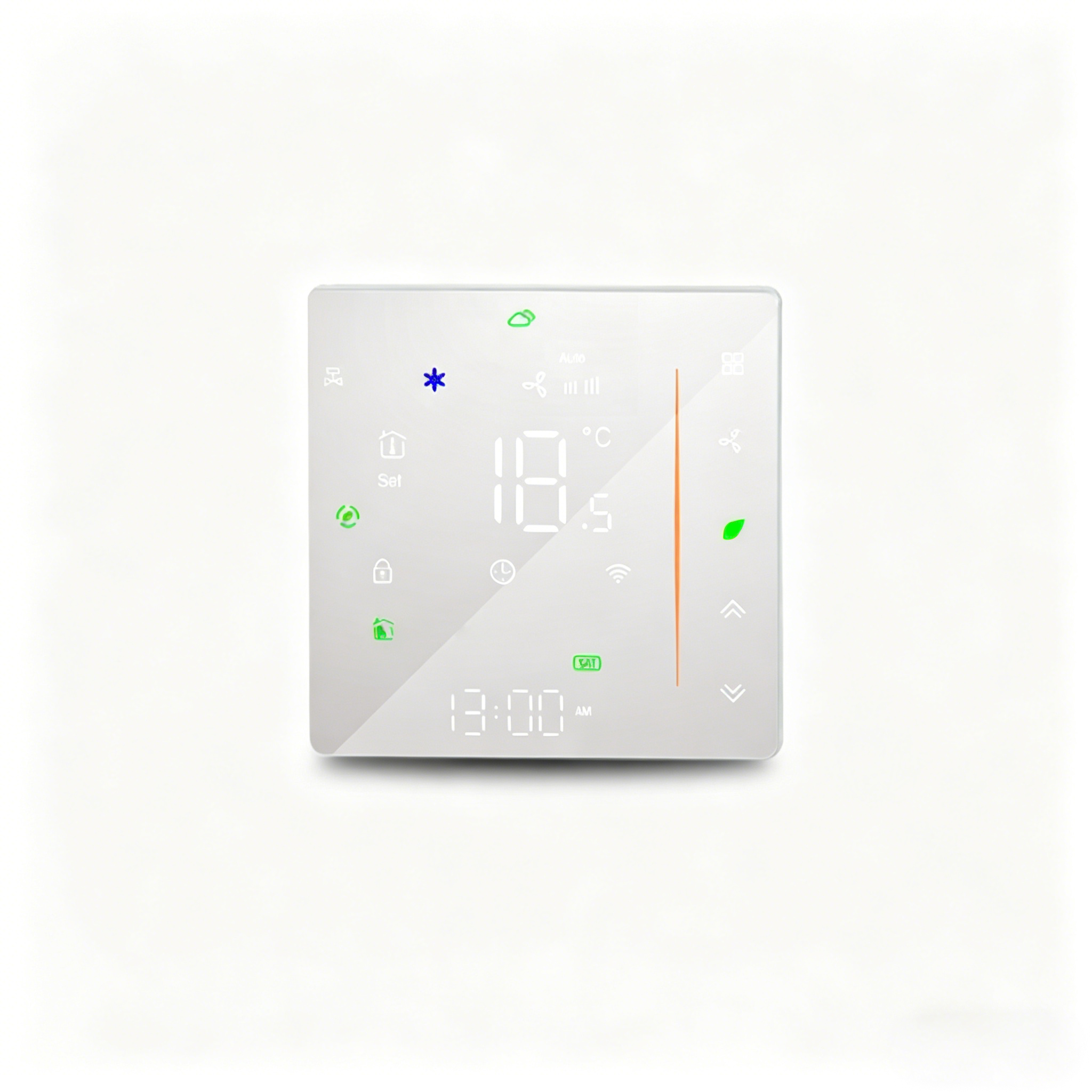 Smart Thermostat - White, Front View